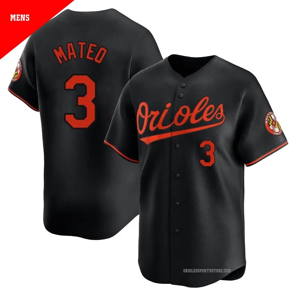 Men's #3 Jorge Mateo Baltimore Orioles White Replica Home Jersey