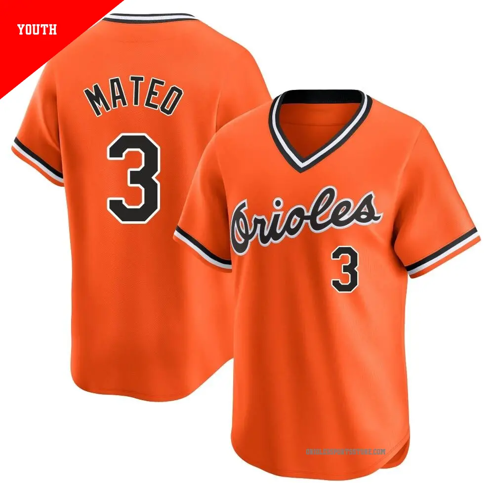 Men's #3 Jorge Mateo Baltimore Orioles White Replica Home Jersey
